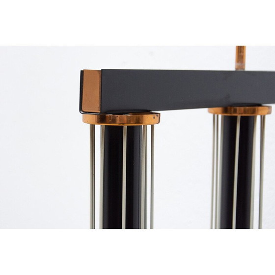 Image 1 of Vintage hanglamp van glas en messing, Tsjecho-Slowakije 1970