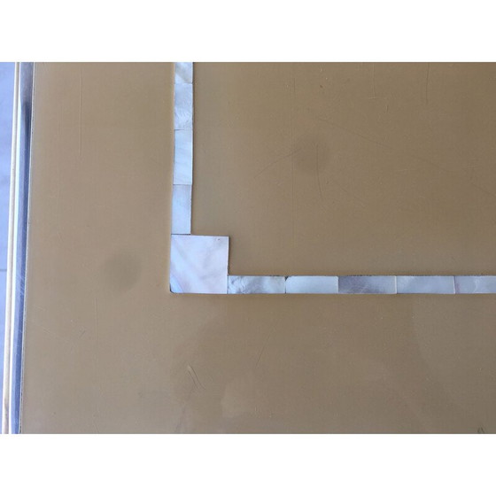 Image 1 of Vintage chromen en messing tafel 1970