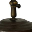 Kunst deco - Hangende hanger met gemarmerd glas - Druppelvormig glas - Messing kader - zeer groot, in hoogte verstelbaar