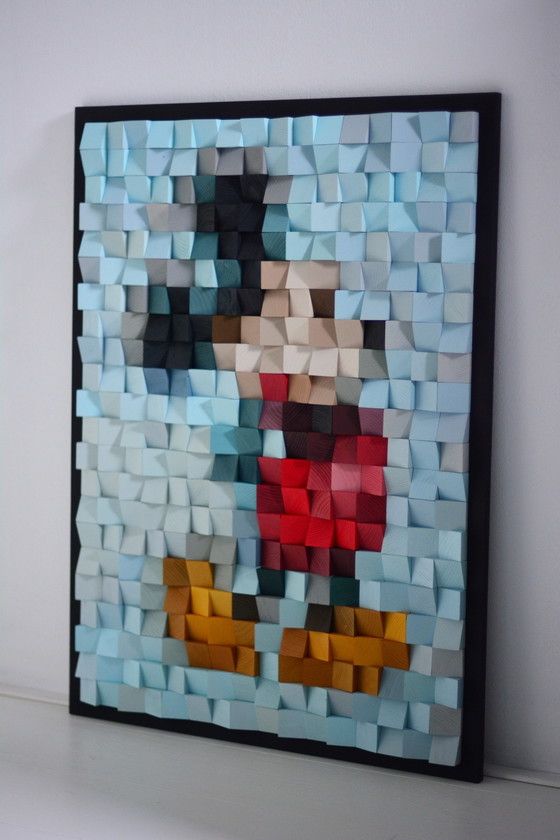 Image 1 of Houten Muurkunstwerk "Mickey Mouse