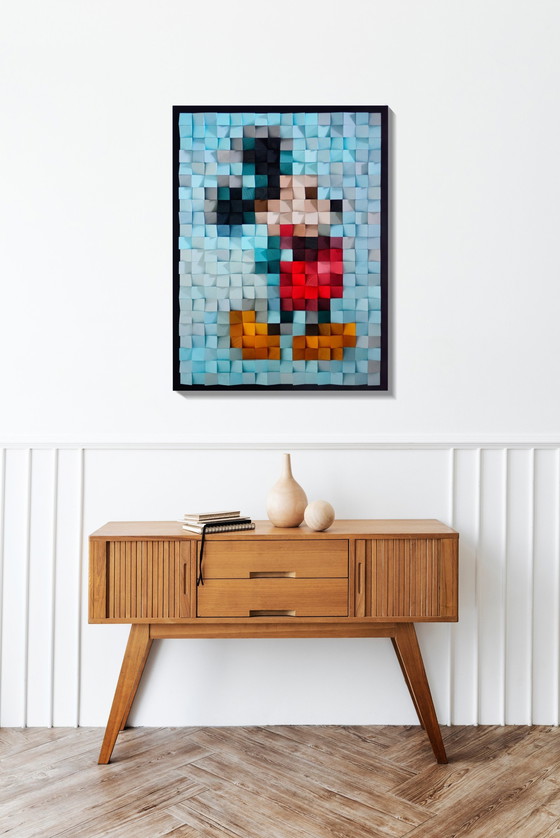 Image 1 of Houten Muurkunstwerk "Mickey Mouse