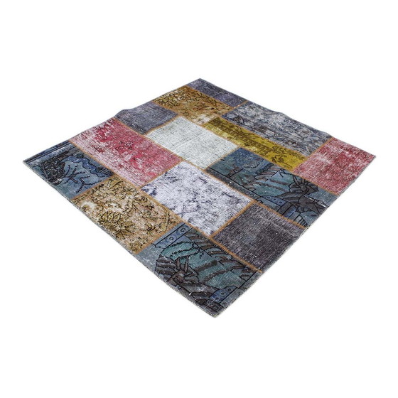 Image 1 of Perzisch patchwork vloerkleed 130X130