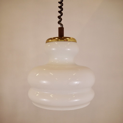 Vintage Italiaanse glazen hanglamp