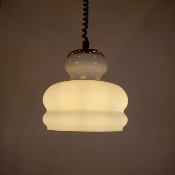 Image 1 of Vintage Italiaanse glazen hanglamp