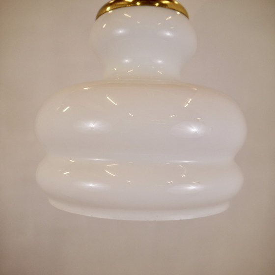 Image 1 of Vintage Italiaanse glazen hanglamp