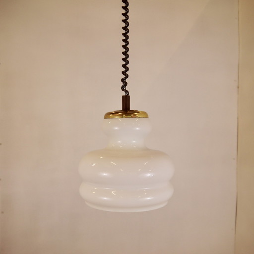 Vintage Italiaanse glazen hanglamp