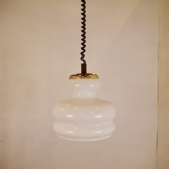 Image 1 of Vintage Italiaanse glazen hanglamp