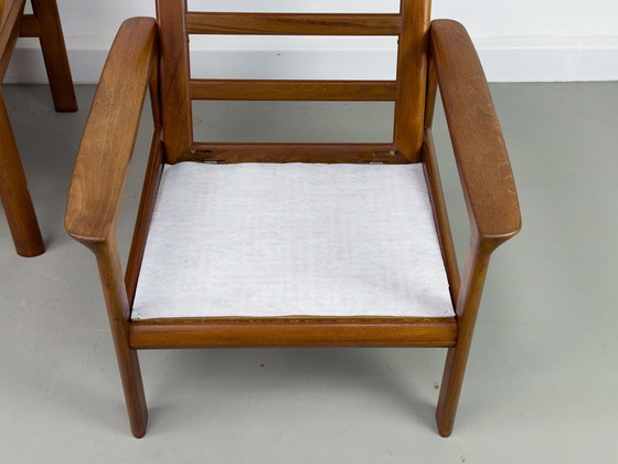 Image 1 of Loungestoelen in teak van Sven Ellekaer voor Komfort, 1960S, set van 2