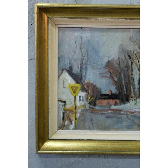 Image 1 of Zweeds vintage olieverfschilderij van John Börén, jaren 1950