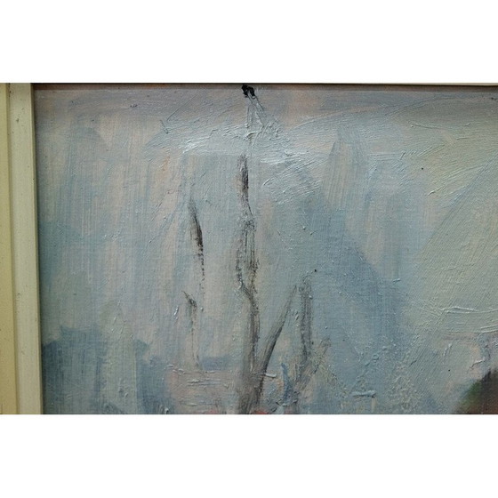 Image 1 of Zweeds vintage olieverfschilderij van John Börén, jaren 1950