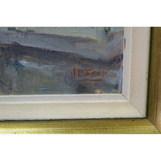 Image 1 of Zweeds vintage olieverfschilderij van John Börén, jaren 1950