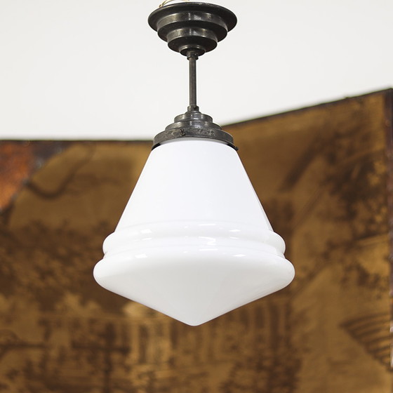 Image 1 of Art Deco Opaline Hanglamp