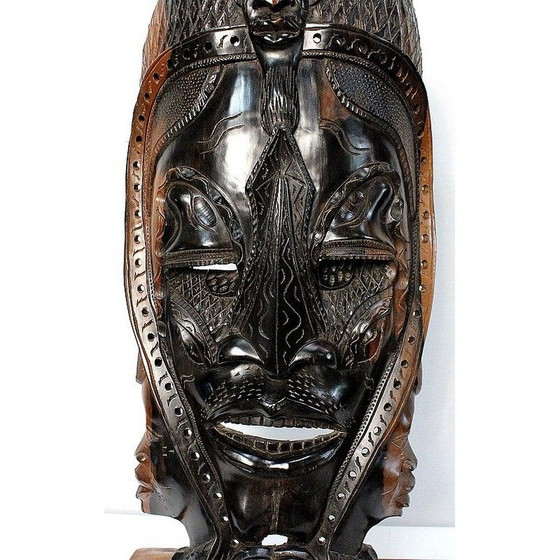 Image 1 of Vintage masker van ebbenhout en hout, Centraal-Afrikaanse Republiek