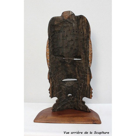 Image 1 of Vintage masker van ebbenhout en hout, Centraal-Afrikaanse Republiek