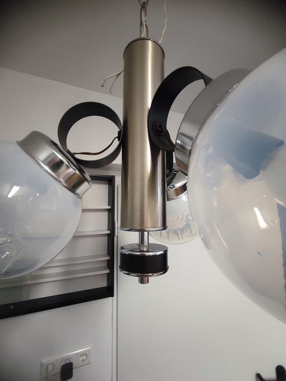 Image 1 of Kristal en Chroom Italiaanse 3-ballen kroonluchter