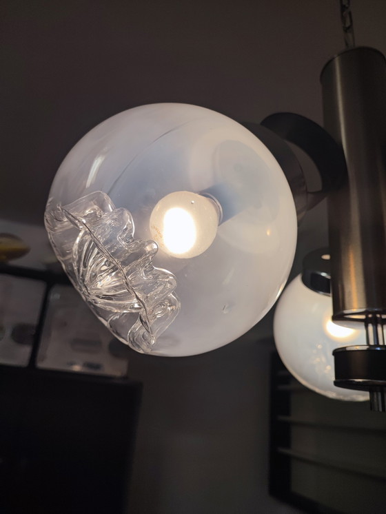 Image 1 of Kristal en Chroom Italiaanse 3-ballen kroonluchter