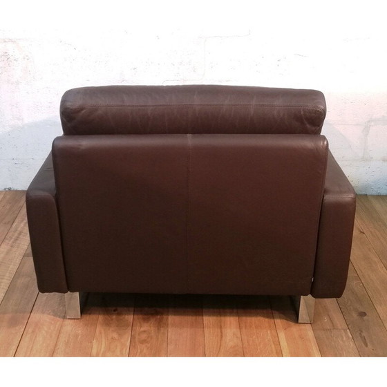 Image 1 of Vintage bruin leren lounge stoel Cor