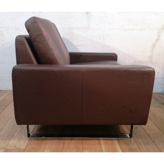 Image 1 of Vintage bruin leren lounge stoel Cor