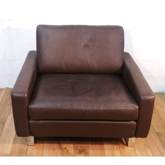 Image 1 of Vintage bruin leren lounge stoel Cor