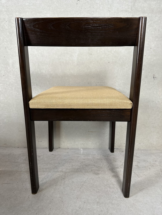 Image 1 of 6x vintage brutalist eetkamerstoelen