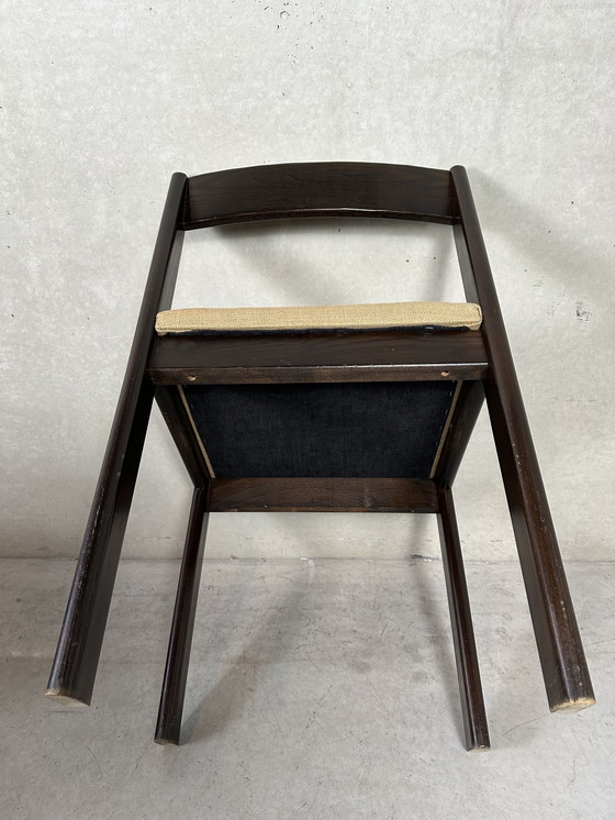 Image 1 of 6x vintage brutalist eetkamerstoelen