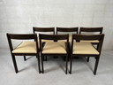 6x vintage brutalist eetkamerstoelen