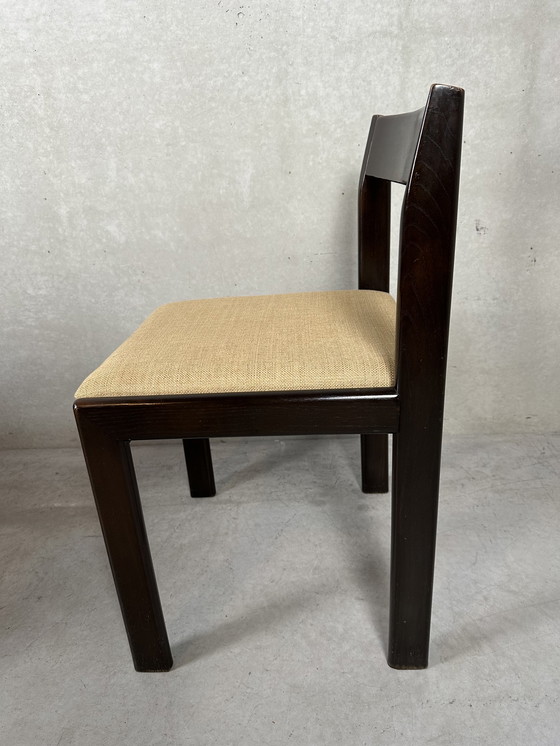 Image 1 of 6x vintage brutalist eetkamerstoelen