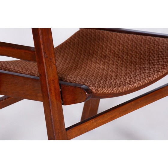 Image 1 of Vintage beuken fauteuil, Tsjecho-Slowakije 1950