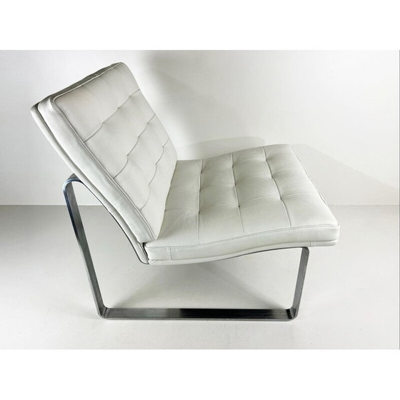 Image 1 of Vintage Moduline stalen fauteuil van Ole Gjerløv-Knudsen & Torben Lind voor Fritz Hansen, jaren 1980