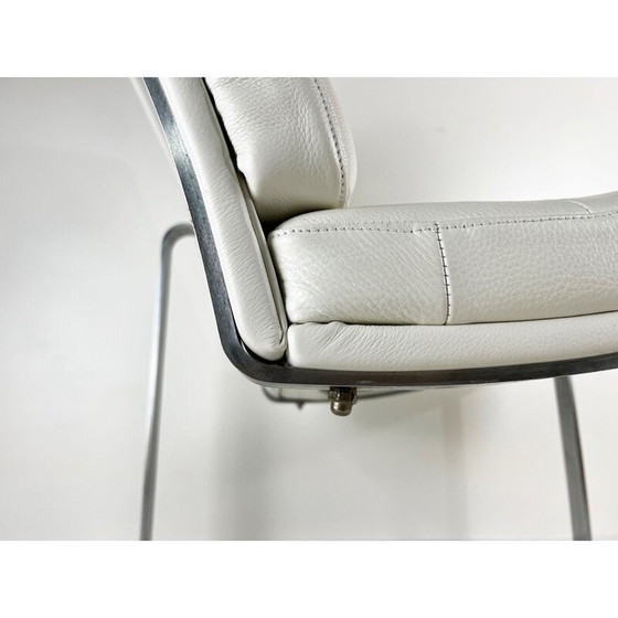 Image 1 of Vintage Moduline stalen fauteuil van Ole Gjerløv-Knudsen & Torben Lind voor Fritz Hansen, jaren 1980