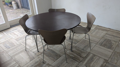 Fritz Hansen Tafel En Vlinderstoelen