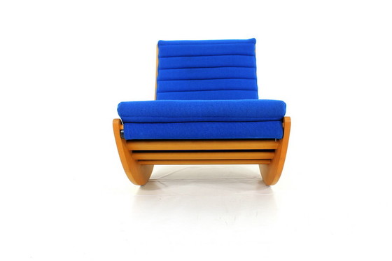 Image 1 of Verner Panton Relaxer 2 fauteuil / schommelstoel van Rosenthal, scheerwollen bekleding