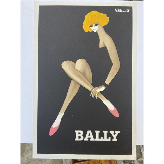 Image 1 of Vintage litho door Bernard Villemot voor Bally, 1982