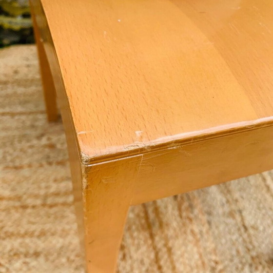 Image 1 of Paar vintage houten en metalen stoelen van Thibault Desombre voor Ligne Roset, Frankrijk 1960