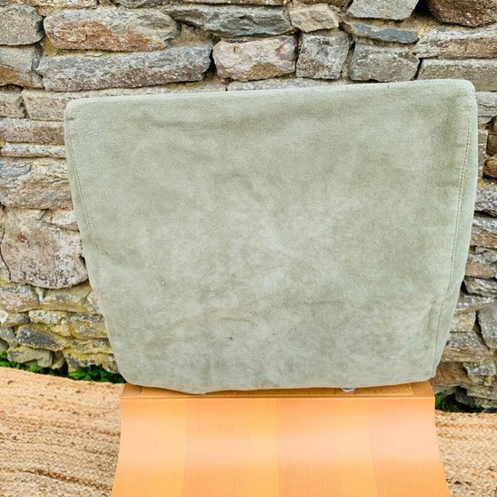 Image 1 of Paar vintage houten en metalen stoelen van Thibault Desombre voor Ligne Roset, Frankrijk 1960