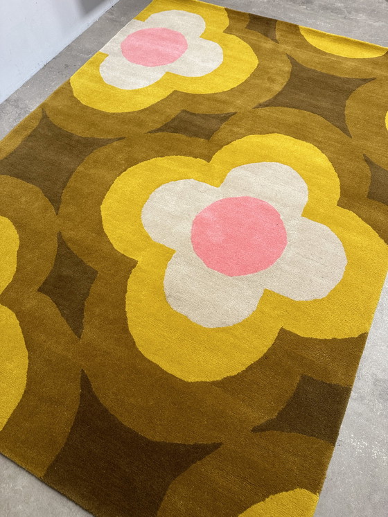 Image 1 of Wollen vloerkleed B&C Orla Kiely Pulse Yellow 60306 160 x 230