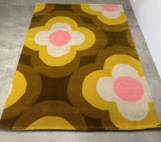 Image 1 of Wollen vloerkleed B&C Orla Kiely Pulse Yellow 60306 160 x 230