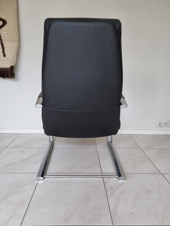 Image 1 of Topform Zwart Leren Fauteuil