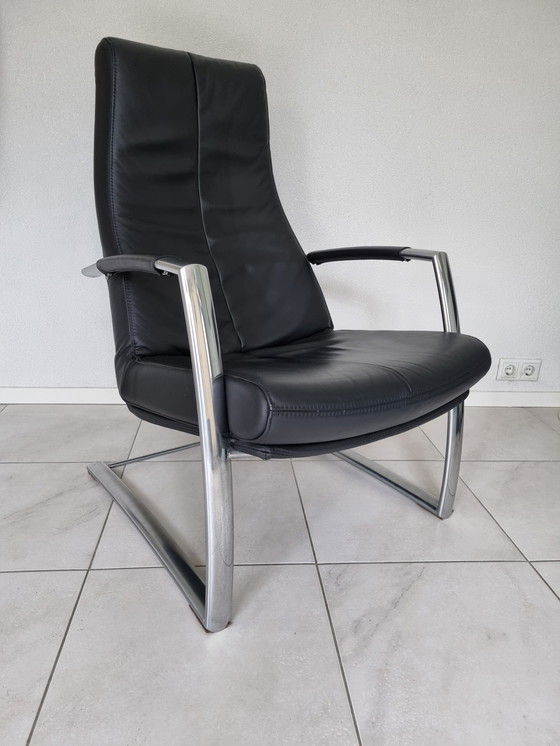 Image 1 of Topform Zwart Leren Fauteuil