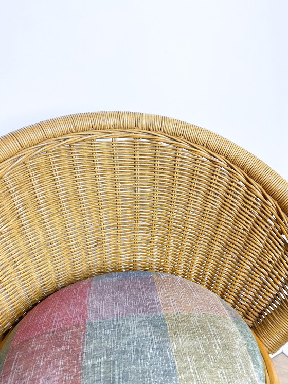 Image 1 of 3X Vintage Rotan Rieten Barkrukken 