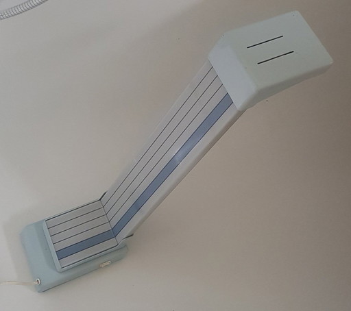 Franse bureaulamp met grijze strepen van J.D. Aznar, 1980S