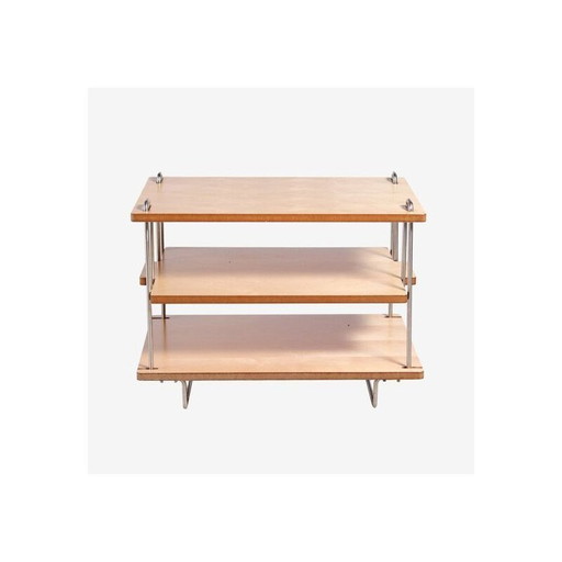Vintage 3-laags esdoorn en chromen salontafel van Heal's, 2000