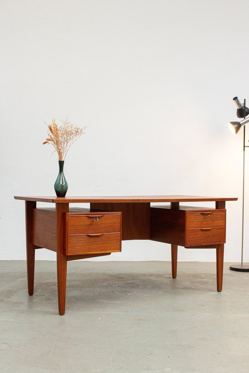 Vintage teak bureau