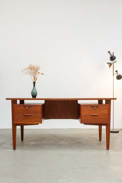 Vintage teak bureau