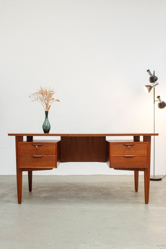 Image 1 of Vintage teak bureau