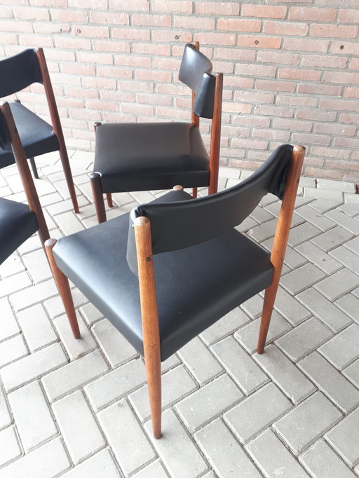 4x Vintage stoelen