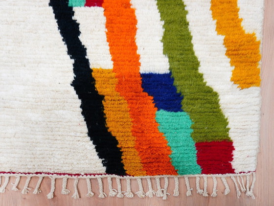 Image 1 of Berber tapijt - 253 cm x 160 cm - gekleurde wol