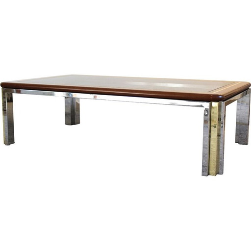 Vintage beuken salontafel van Romeo Rega, Italië 1970