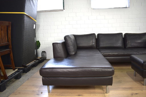 Leder Sofa Domino Met Kruk Ewald Schillig Leder Bank Hoekbank Sofa Couch