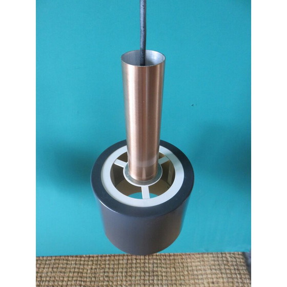 Image 1 of Vintage Doria 3-lichts aluminium hanglamp, Oostenrijk 1960